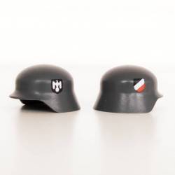 Stahlhelm with two-sided Wehrmacht print gray