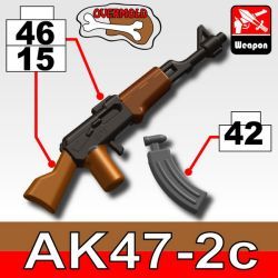 AK47/2C + KA1 Black-Brown and Gold