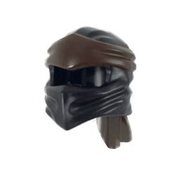 Headgear Ninjago Wrap Type 4 with Molded Dark Brown Headband Pattern