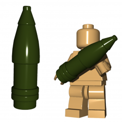 Артиллерийский снаряд, зеленого цвета