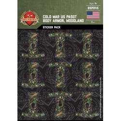 Cold War US PASGT Body Armor, Woodland - Sticker Pack