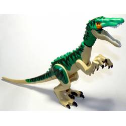 Dinosaur Baryonyx with Dark Green Stripes Pattern