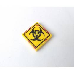 Biohazard Sign yellow - tile 2x2
