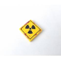 Radioactive zone Sign yellow - tile 2x2