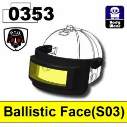Баллистическая маска S03 черная - желтый визор