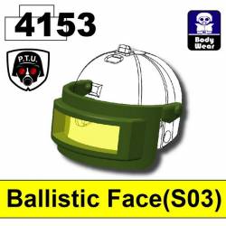 Ballistic Face S03 Tank Green - Yellow Visor
