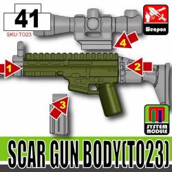 SCAR Gun Body TO23 Tank Green
