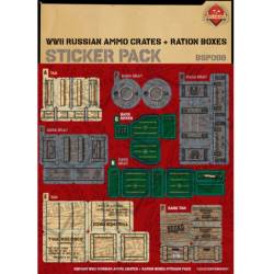 WWII Russian Ammo Crates and Ration Boxes - Sticker Pack