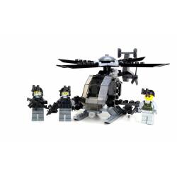 Army Ah-6 Little Bird Helicopter 3 Mini-Figures