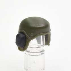 Tanker helmet from the Ratnik set. Green with black earmuffs