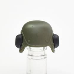 Tanker helmet from the Ratnik set. Green with black earmuffs