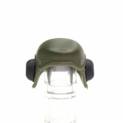 Tanker helmet from the Ratnik set. Green with black earmuffs