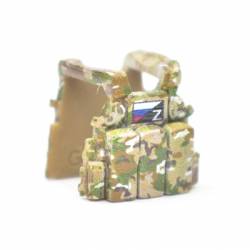 Armor vest LBT 6094 closed holsters, camouflage multicam patch Russian flag patch