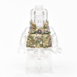 Armor vest LBT 6094 closed holsters, camouflage multicam, round patch