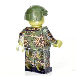 Russian Soldier in the suit Gorka camouflage Partisan