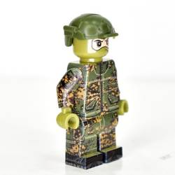 Russian Soldier in the suit Gorka camouflage Partisan
